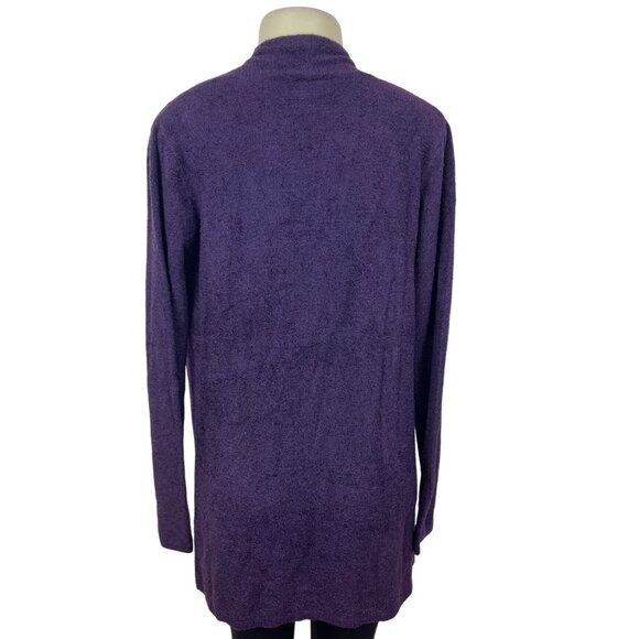 Barefoot Dreams Womens Open Front Cardigan Bamboo Chic Lite Purple Sz S/M - New - Picture 3 of 8